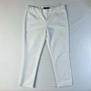 Crosby White Skinny Crop Dress Pants